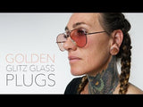Golden Glitz Glass Plugs