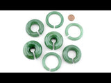 Green Aventurine Stone Hoop Plugs