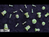 Green Howlite Stone Plugs - Single Flare