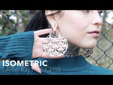 Isometric White Brass Earrings - Weights