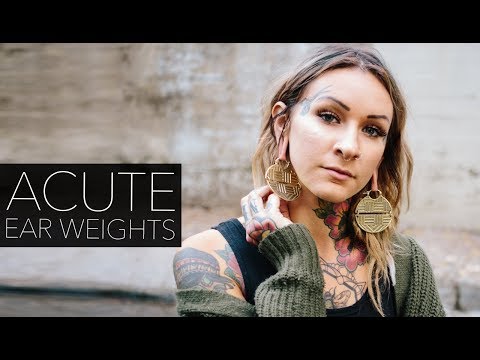 Acute Brass Earrings - Weights