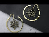 Snowflake Brass Ear Weights