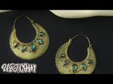 18G Bauble Abalone Brass Hangers / Earrings