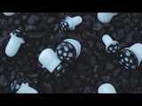 Black Spotted Mushroom Glass Single Flare Plugs