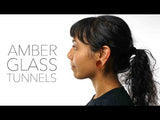Amber Glass Tunnel Plugs