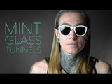 Mint Green Glass Tunnel Plugs