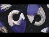 Purple Resin Splash Tamarind Wood Ear Weights