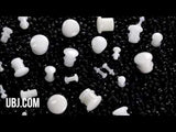 White Quartz Stone Plugs - Single Flare