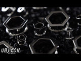 Hexagon Double Flare Stainless Steel Tunnels