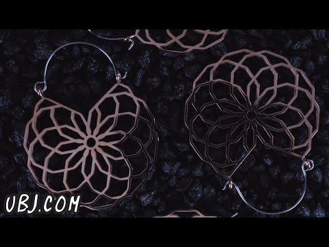 20G Rose Gold Bloom Hangers - Earrings