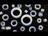 Opalite Glass Double Flare Tunnels