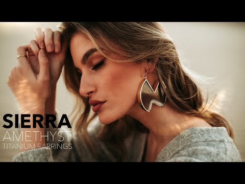 Sierra Titanium & Amethyst Earrings