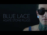 Blue Lace Agate Stone Plugs