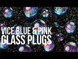 Vice Blue & Pink Dichroic Glass Plugs
