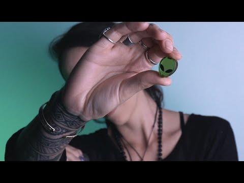 Green Alien Glass Reverse Teardrops