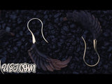 18G Pinion Brass Wood Hangers / Earrings