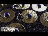 14G Mini Disk Lapis Lazuli Brass Hangers