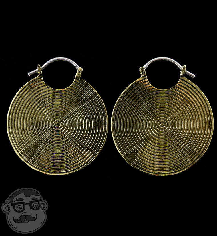 Hypnotic Brass Earrings / Weights