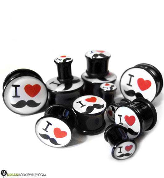 I love Mustache Plugs