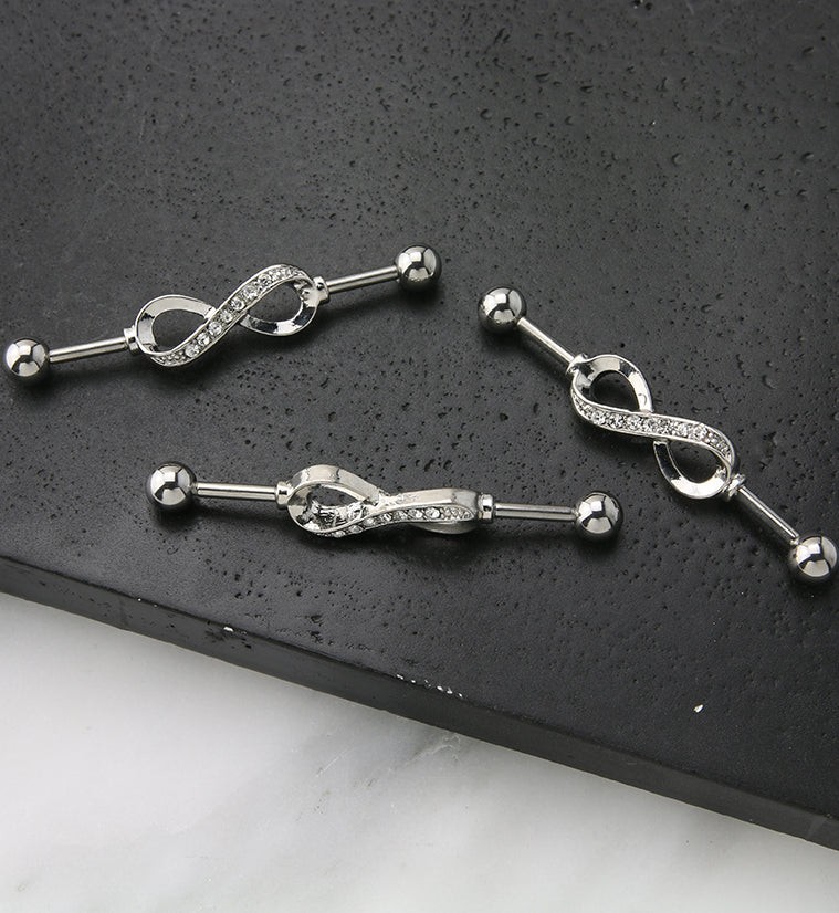Infinity CZ Industrial Barbell