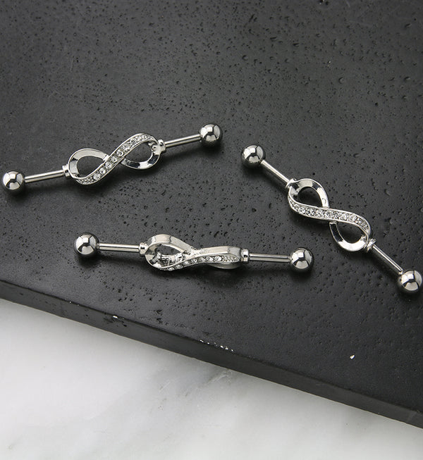 Infinity CZ Industrial Barbell