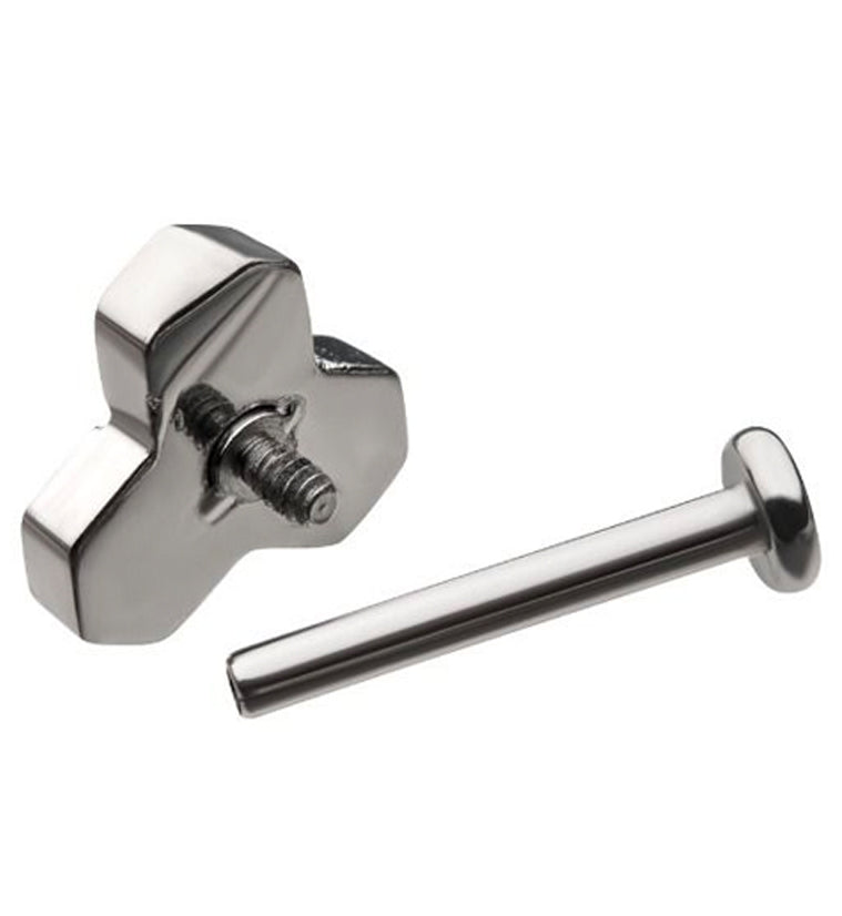 18G Honeycomb CZ Internally Threaded Labret