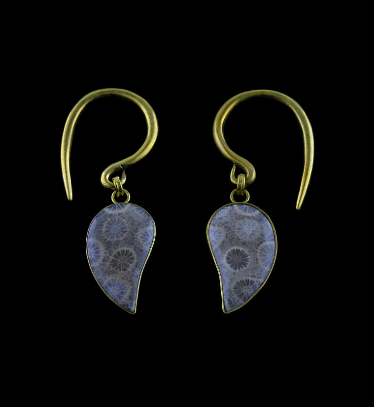 Interval Fossilized Coral Brass Hangers