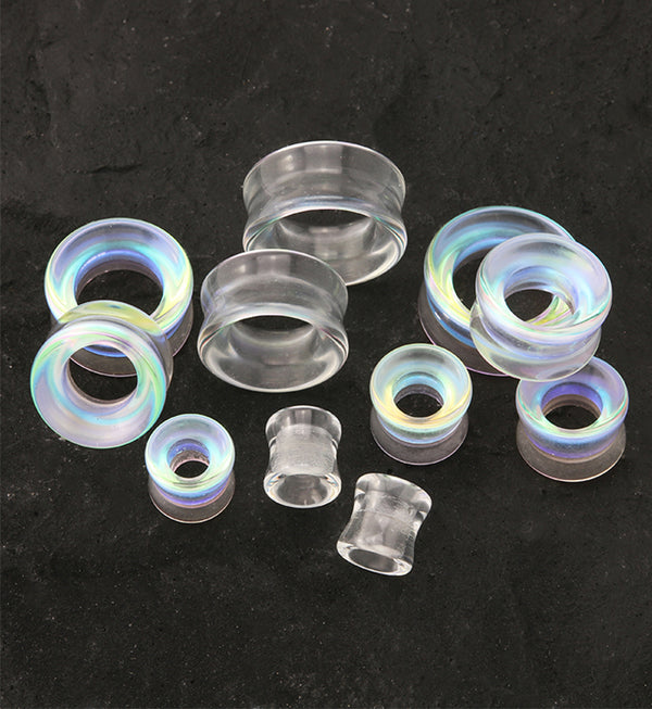 Iridescent Glass Double Flare Tunnels