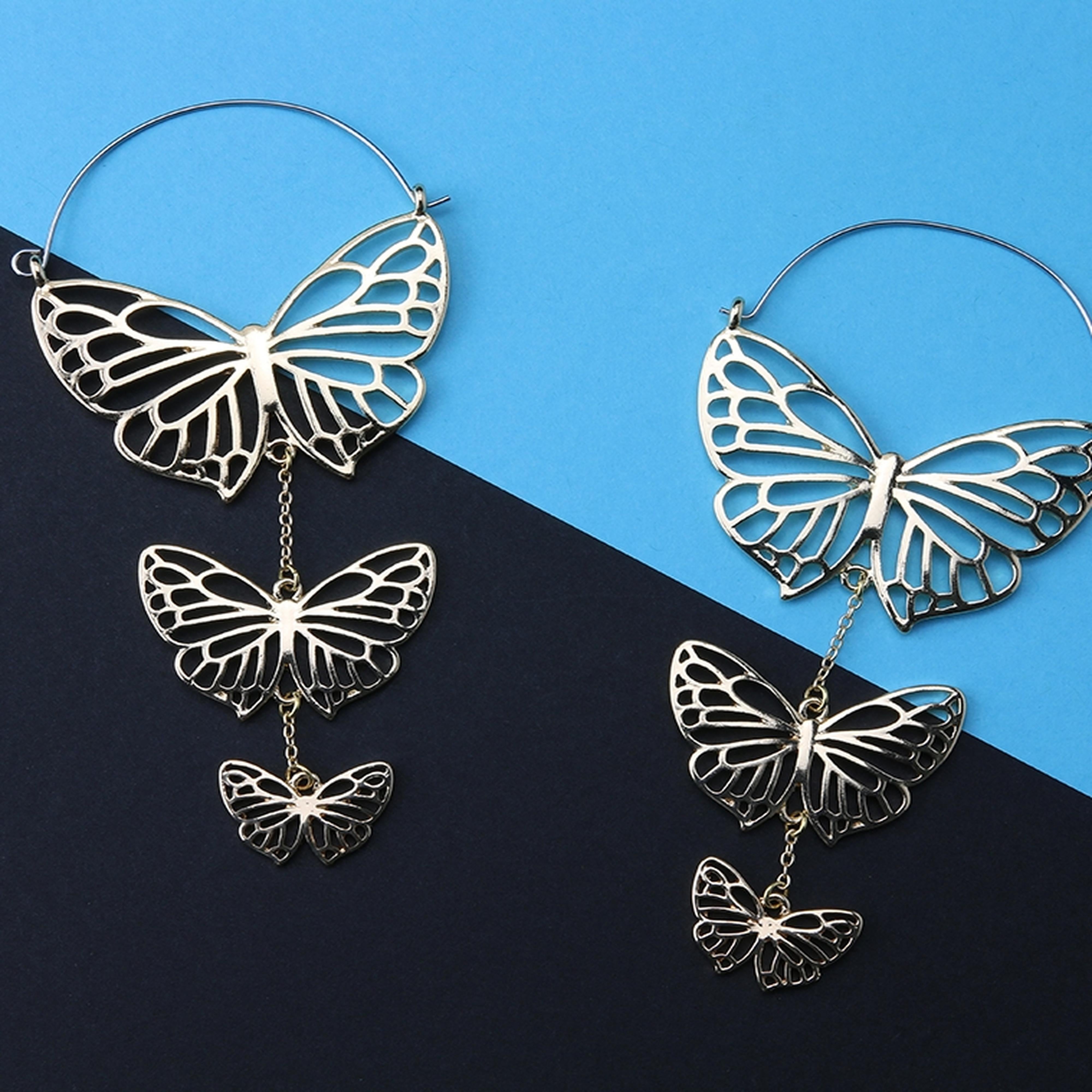 20G I've Got Butterflies Plug Hoops