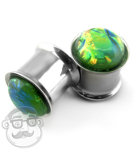 Green Ivy Foil Stainless Steel Plugs