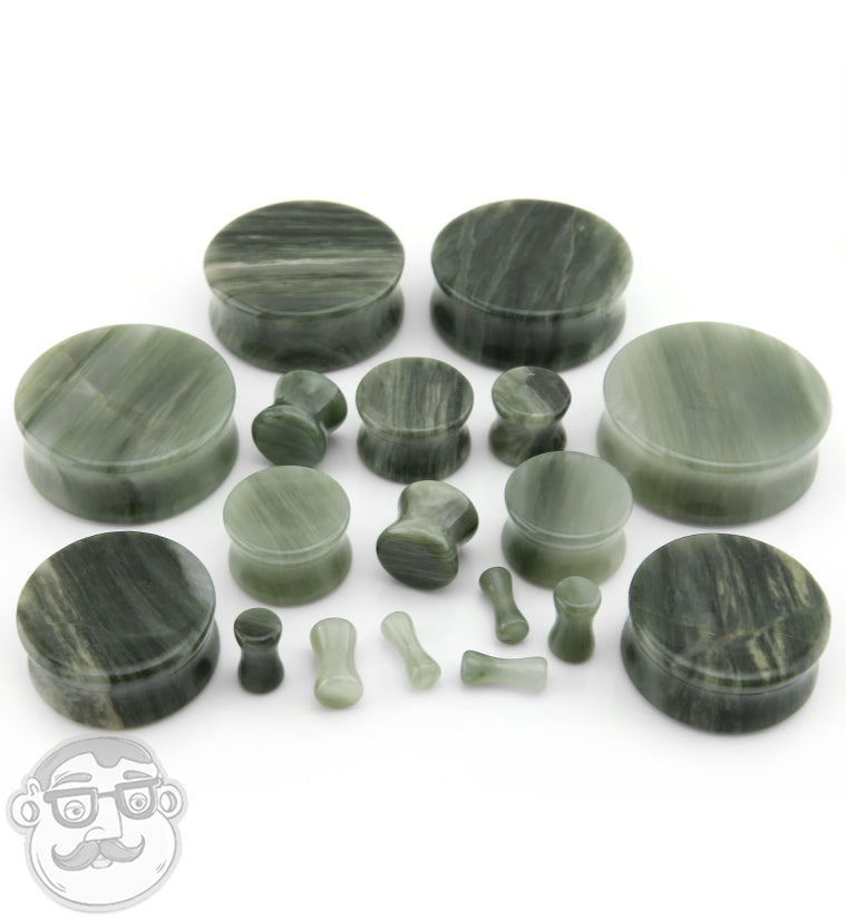 Green Jasper Stone Plugs