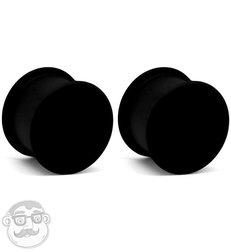 Kaos Black Silicone Hollow Plugs