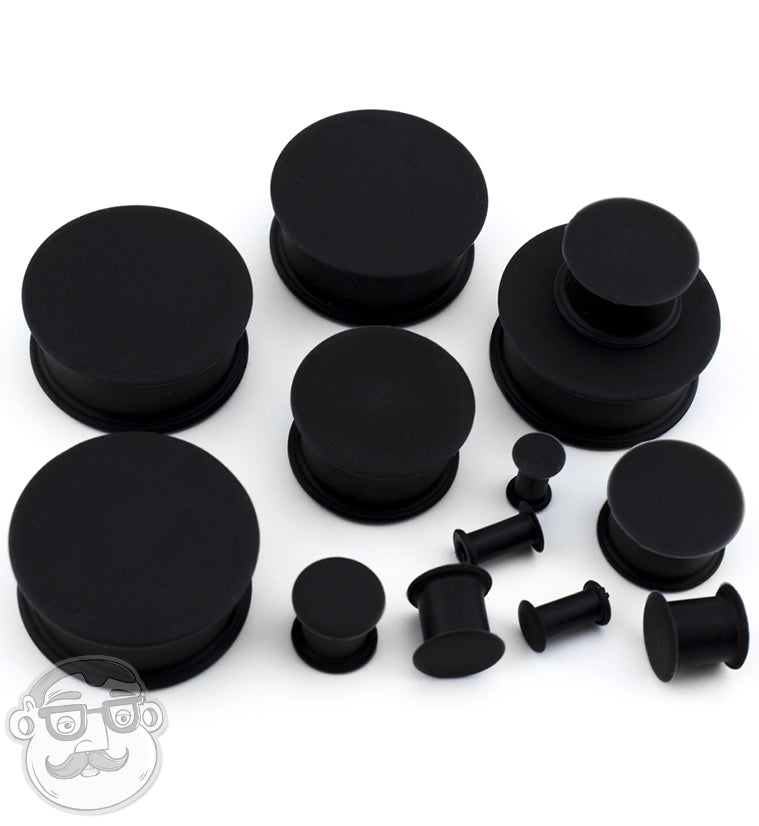 Kaos Black Silicone Hollow Plugs