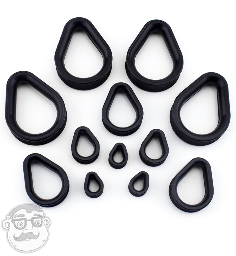 Kaos Black Silicone Teardrop Eyelets