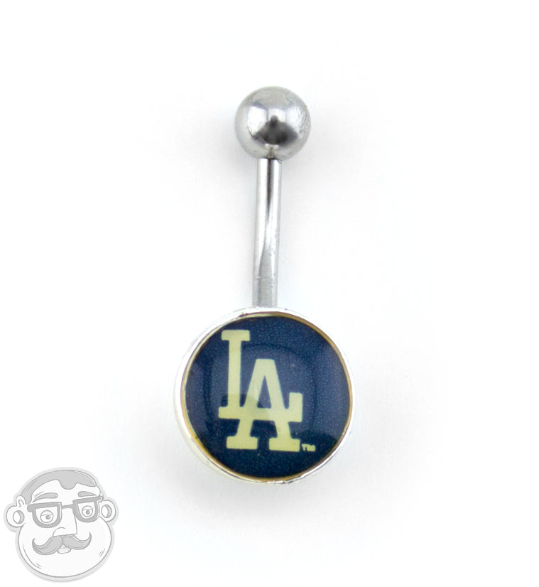 Los Angeles Dodgers Belly Ring