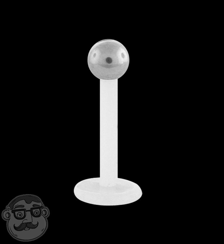Clear Labret with Steel Ball | UrbanBodyJewelry.com