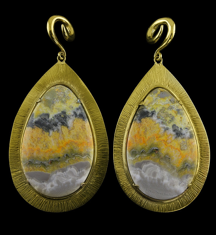 Lament Bumblebee Jasper Stone Ear Weights
