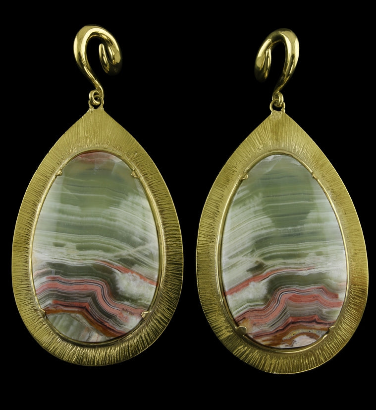 Lament Green Onyx Stone Ear Weights