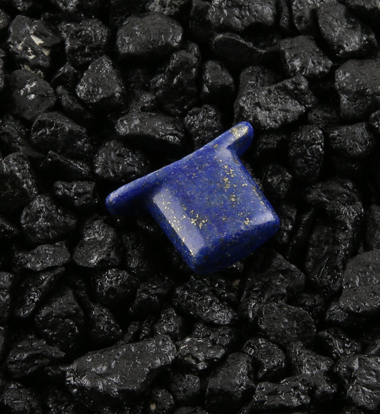 Lapis Lazuli Stone Oval Labret Plug