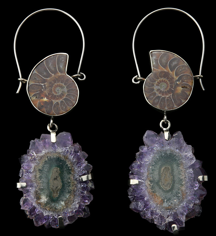 Cavern Ammonite & Stalactite Titanium Hangers