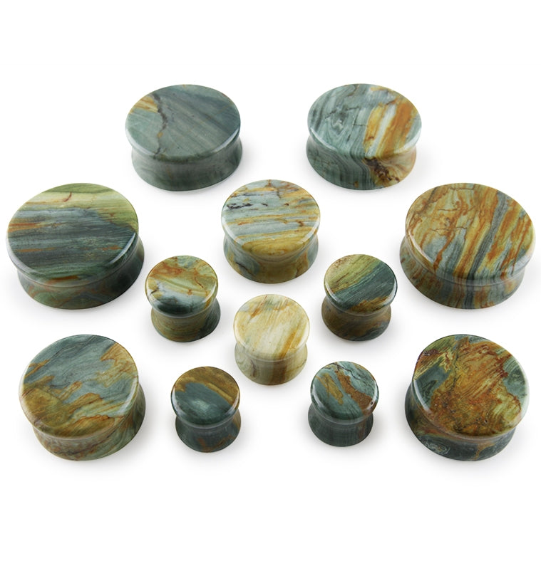 Larsonite Jasper Stone Plugs
