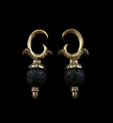 Black Lava Stone Totum Ear Weights