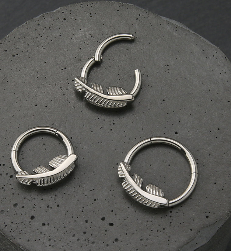 Leaf Titanium Hinged Segment Ring