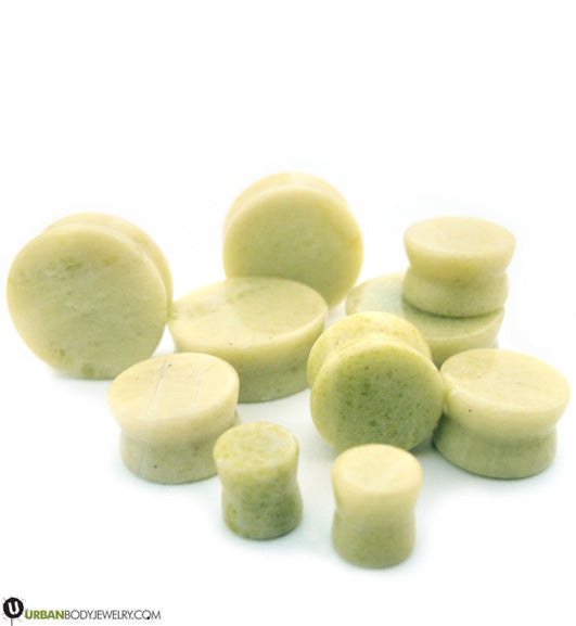 Yellow jade stone plugs