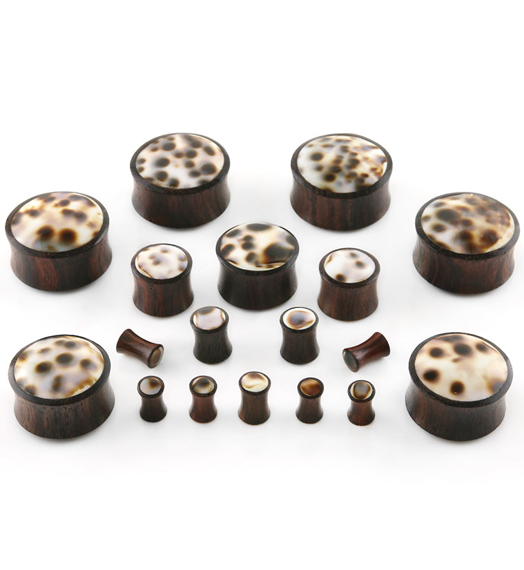 Leopard Shell Inlay Wooden Plugs