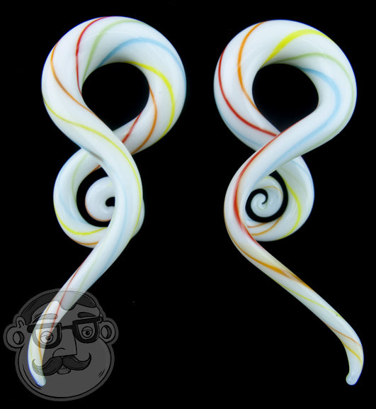 Lolipop Glass Squid Spiral Plugs