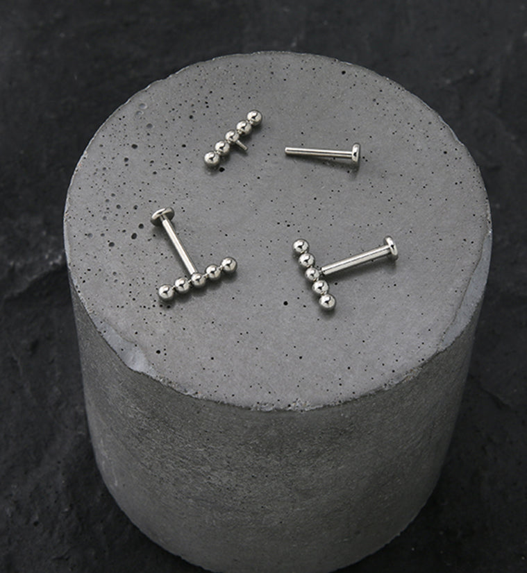 Line Beaded Titanium Internally Threaded Labret