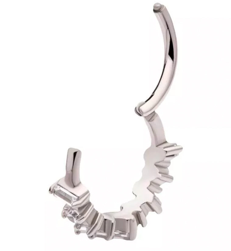 Lithic CZ Hinged Segment Ring