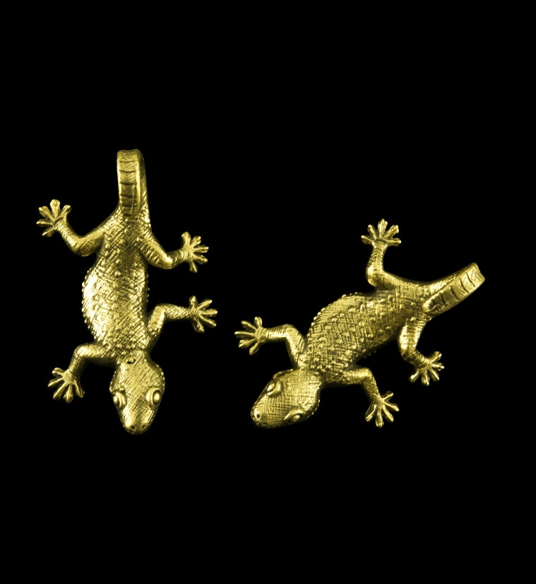 Lizard Brass Ear Weights