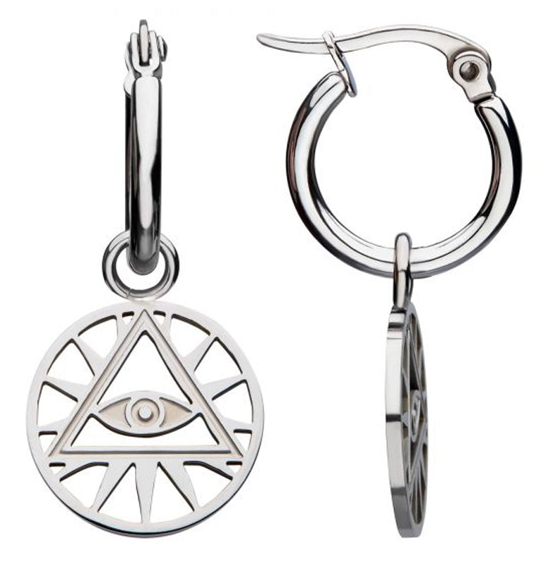 Illuminati Stainless Steel Hoop Earrings